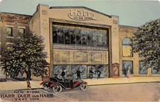J56/ Troy Ohio Postcard c1910 Harr's on the Square Harr Duer and Harr Store 180 picture