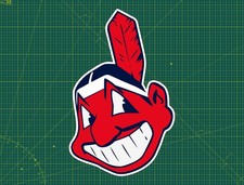 Cleveland Indians Throwback Water Proof UV Safe Glossy Vinyl Decal / Sticker picture