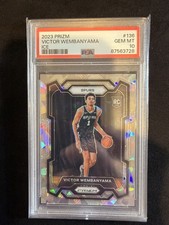 2023-24 Panini Prizm Victor Wembanyama #136 Rookie Ice (RC) Spurs PSA 10 picture