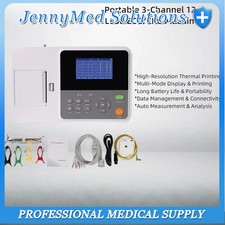 CONTEC E3 Portable 3-Channel 12-Lead ECG/EKG Machine with Printer + PC Software picture