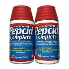 PEPCID COMPLETE 2 X 50 (100) *BERRY FLAVOR* CHEWABLE TABLETS EXP 2028 picture