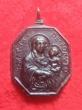 Exceptional Large 17th Century Religious Medal – Virgin of Populo & St.... picture