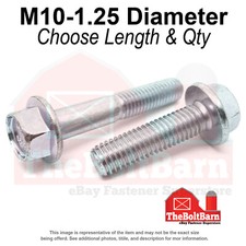 M10-1.25 Class 10.9 JIS Hex Flange Screws Bolts Zinc Clear (Pick Length & Qty) picture
