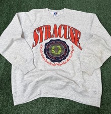 Vintage 90s Russell Athletic Syracuse University Crewneck Sweatshirt Gray XL picture