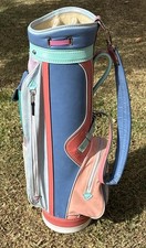 Vintage Burton Golf Bag Pastel Colorblock 3-Way 80s 90s Womens Unisex Retro Hood picture