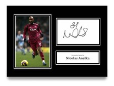 Nicolas Anelka Signed A4 Photo Autograph Bolton Memorabilia Gift Display + COA picture