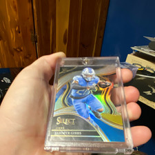 2023 Panini Select Club Level Jahmyr Gibbs RC #266 Lions Black & Gold Prizm picture