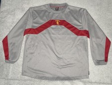 Vintage Nike Team NCAA USC Trojans Mens XL Gray Long Sleeve Sweatshirt Dri-fit picture