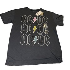 Grayson Threads Women's Size MEDIUM AC/DC Graphic Tagless T-Shirt Dark Gray NWT picture