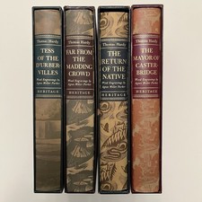 Set of 4 Vintage Thomas Hardy Heritage Press Edition Books W/ Slipcases VG Cond. picture