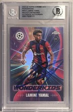 2023-24 Topps UCC Chrome Wonderkids #WK3 Lamine Yamal Signed RC Beckett BAS Auto picture