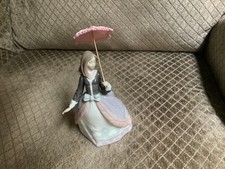 Retired Lladro' Angela 5211 Figurine Parasol w/o Box Spain New Condition picture