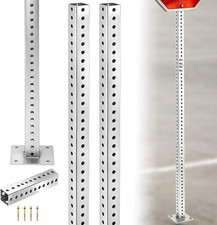 8 Ft H Square Sign Post with 3 Ft H Square Sign Post Base picture