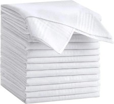 12 Pack Handkerchiefs for men, 100% Soft Cotton 16x16 Inch Men's Handkerchiefs, picture