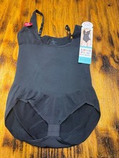 Assets by Spanx Shaping Open-Bust Panty Bodysuit Size 2X Black picture