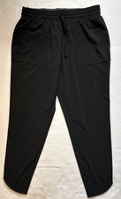 Prana Breathe Pants Women's Size M Black Drawstring Elastic Waist Pockets picture