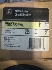NEW GE TQD22225WL 225 Amp 2 Pole 240V Model 1 Circuit Breaker SEALED ORIGINALbox picture
