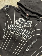 Supreme x Fox Racing Zip Hooded Sweatshirt Black Size Small picture