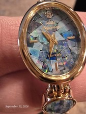 Ladies Vintage Opal Jules Jurgensen Gold Tone. Brand New, Never Worn W/ Tags picture