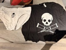 JACKASS BEST AND LAST Promotional Briefs White Underwear & Large Shirt picture