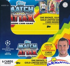 2017/18 Topps Match Attax Champions League Soccer MASSIVE 50 Pack Box-300 Cards picture