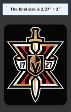 NHL VGK Vegas Golden Knights - SEASON X 10th Anniversary Matte Vinyl Sticker 3