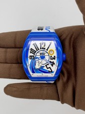 Franck Muller Vanguard Beach 41mm Blue Bezel White Dial Unworn B&P picture