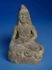 antique javanese Buddha Volcanic stone 7.5