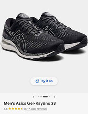 ASICS Gel-Kayano 28 Men's Black/White Lace-Up Running Sneakers Low Top picture