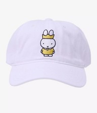 Miffy Cap Miffy Crown Dad Cap White Embroidery 100% Cotton Licensed New w/Tag picture