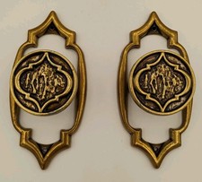 VTG Amerock Monterey Collection 788-1 Brass Drawer Cabinet Knobs Pulls Lot Of 2 picture