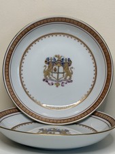 Chinese Export Porcelain British East India Company Armorial Plates 19th Century picture