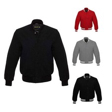 Mens Premium Quality Classic All Wool College Baseball Letterman Varsity Jacket picture