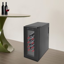 Wine Fridge 12-bottle  Champagne Wine Fridge Bars Wine Cooler Refrigerator Black picture