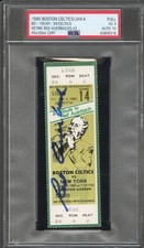 Rare Tribute to RED AUERBACH signed BOSTON CELTICS Jan 4, 1985 Banner TICKET PSA picture