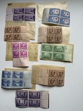 Vintage US Postage Stamp Lot 1940s 1950s Plate Blocks MNH 3¢ Unused picture