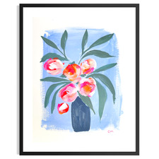 Original Abstract Botanical 9x12 Floral Painting Acrylic Wall Art Home Decor picture