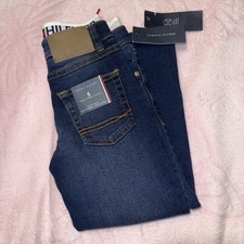 Tommy Hilfiger Boys Alister Regular Fit Stretch Denim Jeans Size 5 Blue Dark picture
