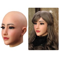 Avi Realistic Silicone Mask Female Full Headwear for Crossdresser Halloween picture