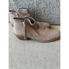Sam Edelman Packer Double Zip Ankle Booties Putty Taupe Leather - Women's 7.5 picture