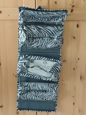 Joy Mangano Bigger Better Beauty Case Roll Up ZEBRA Folding/Hanging Makeup Case picture