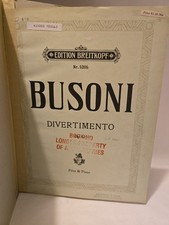 Ferruccio Busoni Divertimento Flute and Piano Op. 52 Nr. 5205 Flote & Klavier  picture