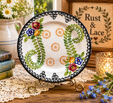 Antique European Gaudy Dutch Soft Paste Plate Floral 7.5” picture