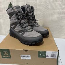 Kamik Woman’s Snowdon Dark Grey Size 6 New picture