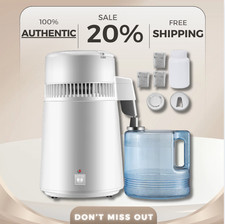VEVOR 750W Countertop Water Distiller 4L Stainless Steel Purifier Glass Carafe picture