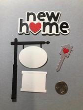 HANDMADE Die Cut  New Home Set  Scrapbook / Card Embellishment picture