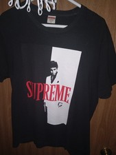 SUPREME SCARFACE SPLIT TEE FW17 - BLACK MEDIUM picture