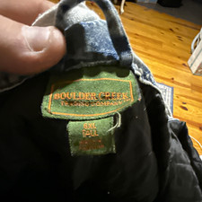 Boulder Creek Men's 6XL Tall Big & Tall Lined Blue Denim Button Jacket Pockets picture