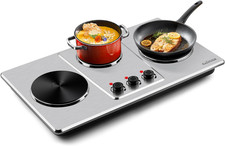 Cusimax Hot Plate,Countertop Triple Burner with 7″Cast Iron Cooktop,Electric Hot picture