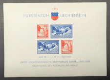 Liechtenstein 1936 Stamp Exhibition Souvenir Sheet Opening Postal Museum Vaduz picture